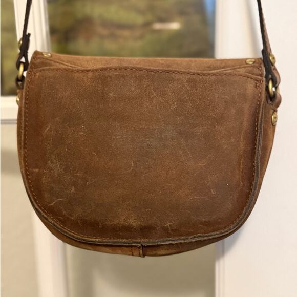 Patricia Nash Isola Flap Saddle Bag Crossbody Whiskey Brown - Picture 5 of 11